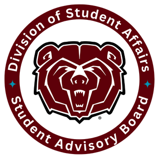 SAB_Logo Missouri State University Division of Student Affairs Student Advisory Board logo featuring a maroon and white bear head inside a circular maroon border.